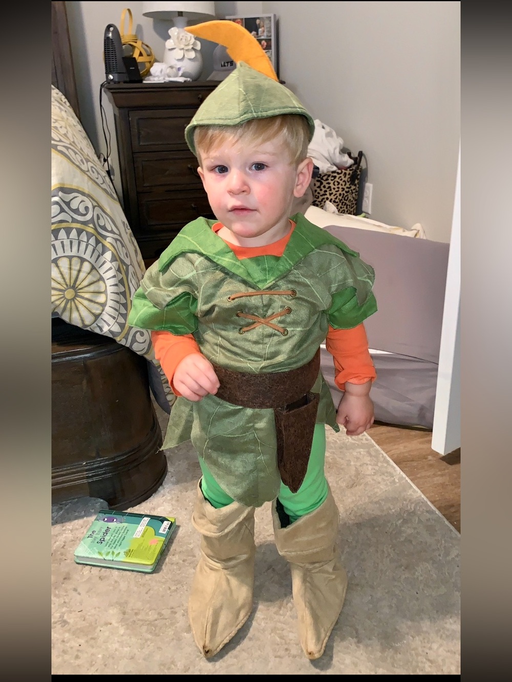 Peter Pan Kids Costume with Brown Belt - could be elf also